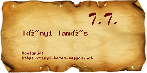 Tényi Tamás névjegykártya