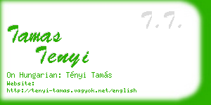 tamas tenyi business card