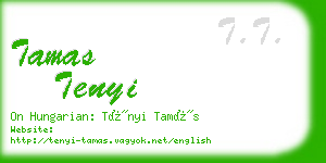 tamas tenyi business card